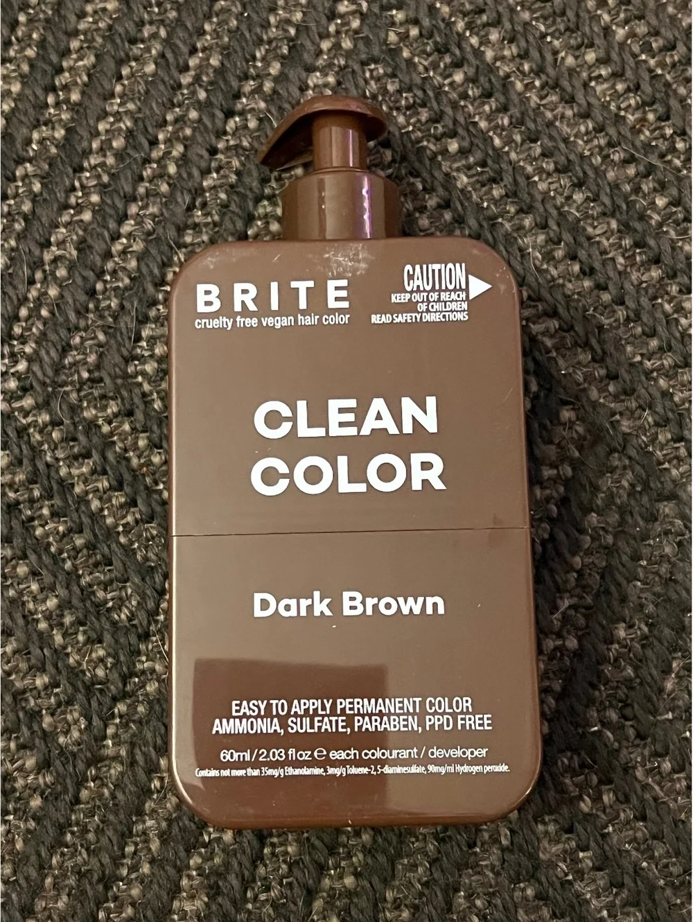 BRITE Clean Color Dark Brown Permanent Hair Color Vegan Ammonia PPD Paraben Free